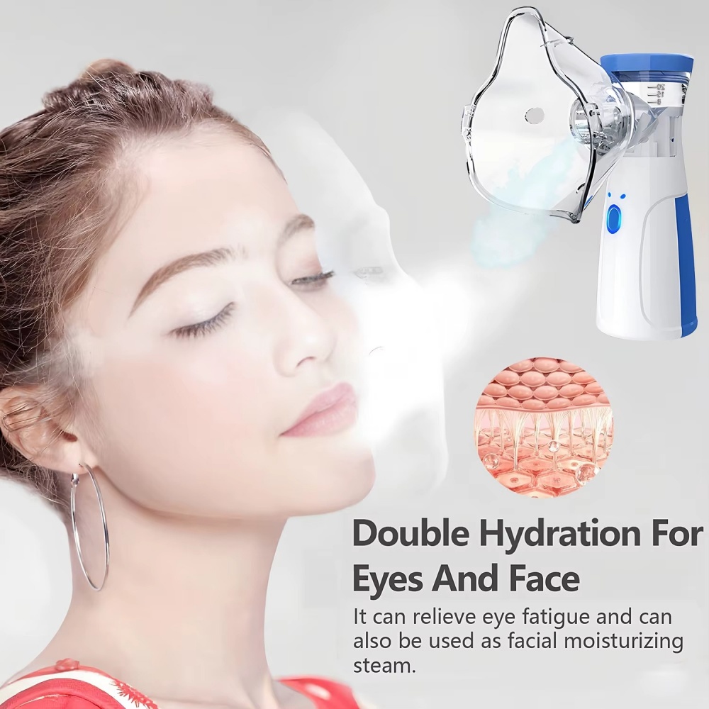 Facial Steamer Nano - Mini Facial Steamer Rechargeable Silent Mesh